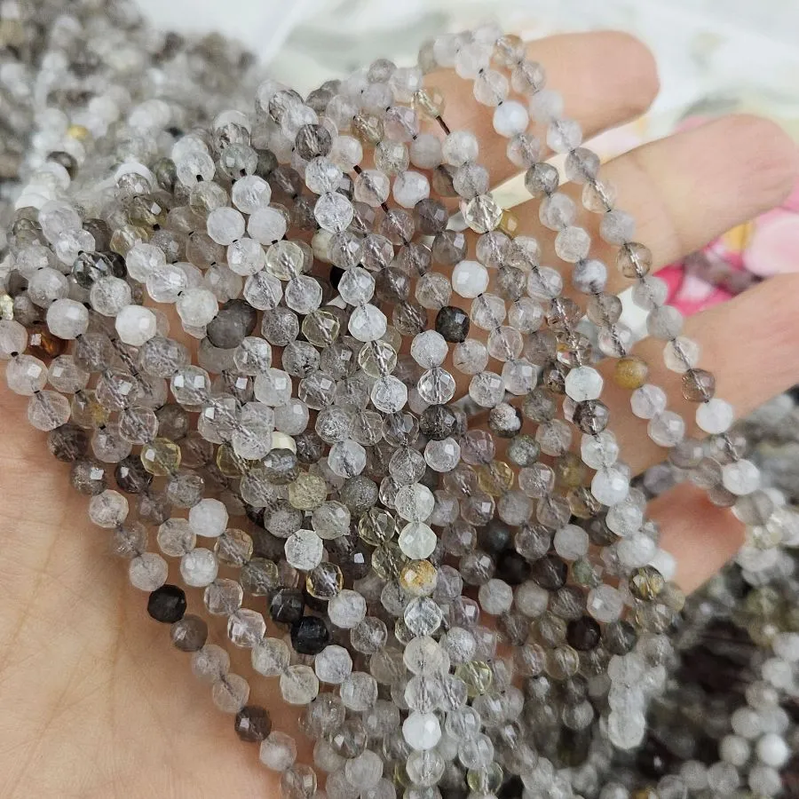 Нить 38 см Кварц натрульный дымчатый ок. 4.3 мм бусины граненый шар (10155-4) для бижутерии купить с доставкой по России | Интернет‑магазин Viva Beads
