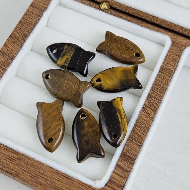 Подвеска Рыба 22х11.6х5.9 мм, тигровый глаз (9191-ТГ) для бижутерии купить с доставкой по России | Интернет‑магазин Viva Beads
