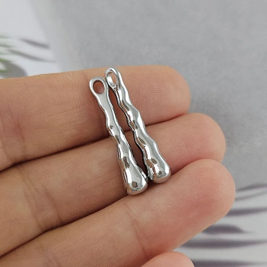 Подвеска Палочка 25.6х5.4х4.8 мм, родиевое покрытие (9418-25-Р)