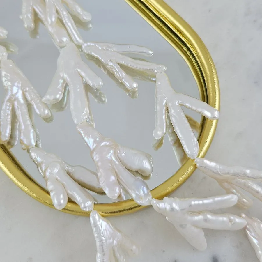 1 шт. Жемчуг речной барокко 34-37х18-26 мм, форма лапка, белый (10293) купить с доставкой по России | Интернет-магазин Viva Beads