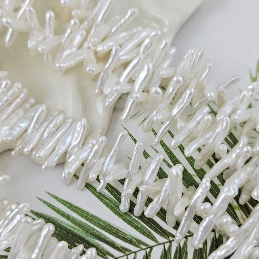 5 шт. Жемчуг натуральный барокко 17-22х2-4 мм палочки , АА белый (1006) купить в #REGION_P# | Заказать в интернет-магазине Viva Beads
