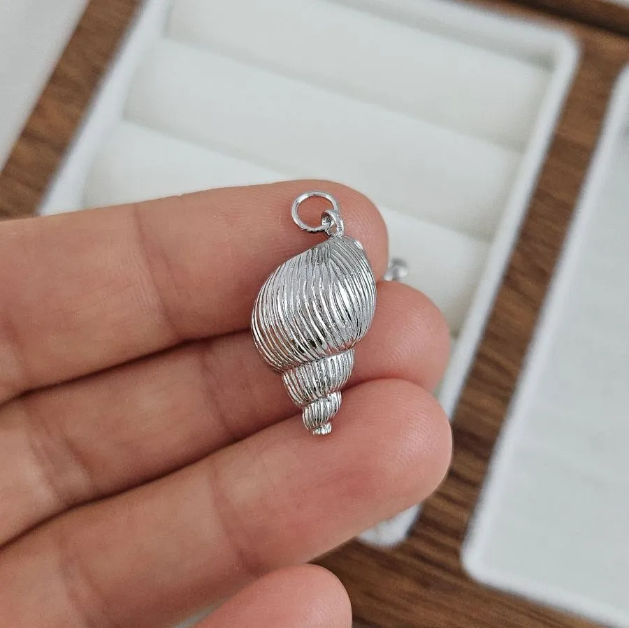 Подвеска кулон Ракушка 22.8x12.4 мм, родиевое покрытие (10284-Р) купить с доставкой по России | Интернет-магазин Viva Beads