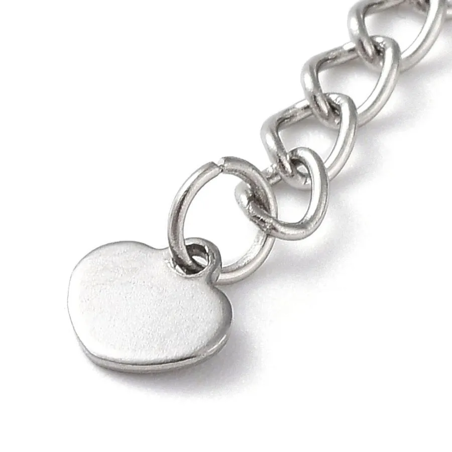 Цепочка удлинитель с подвеской 50 мм, нержавеющая сталь (8878) замок для украшений купить с доставкой по России | Интернет-магазин Viva Beads