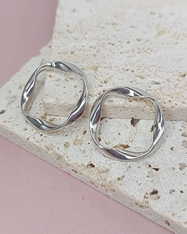 УЦЕНКА Кольцо коннектор 22 мм родиевое покр. (8156-22-Р-УЦ)