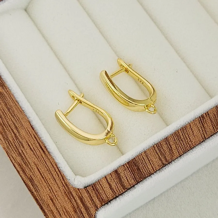 Швензы с английским замком базовые 18х3.5 мм позолота 14К (6310-З) швензы для серег купить с доставкой по России | Интернет-магазин Viva Beads