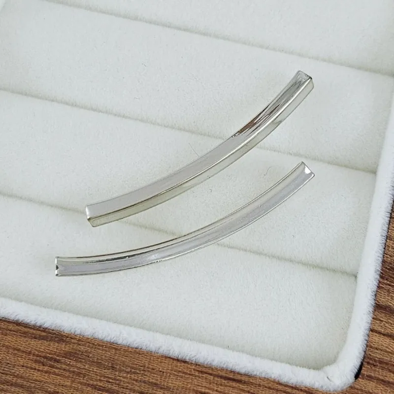 Бусина разделитель 35х3 мм трубочка с квадратным сечением, родиевое покрытие (10226-35-Р) купить с доставкой по России | Интернет-магазин Viva Beads