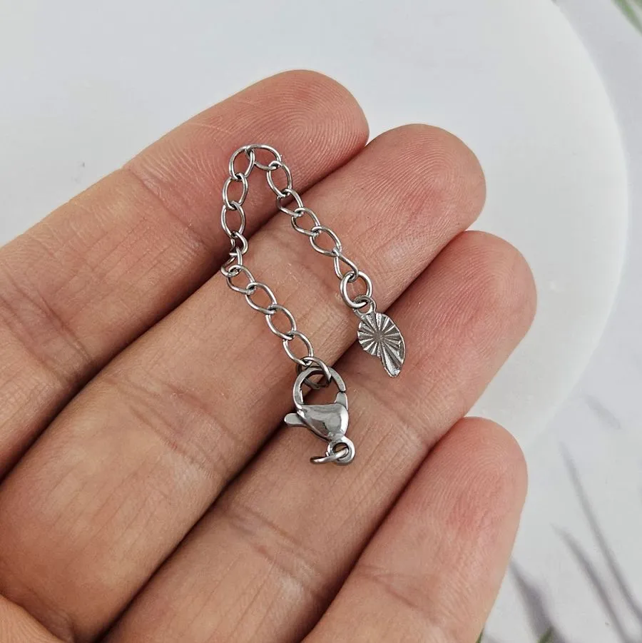 Замок лобстер 10 мм с удлинителем 5 см, нержавеющая сталь (10064-С) замок для украшений купить с доставкой по России | Интернет-магазин Viva Beads