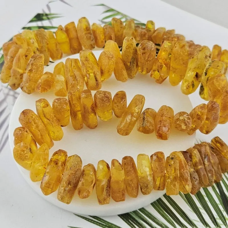 1 шт. Бусины из натурального нешлифованного янтаря кусочки 21-24х7-9 мм (10014-2/бус) купить в Воронеже | Заказать в интернет-магазине Viva Beads
