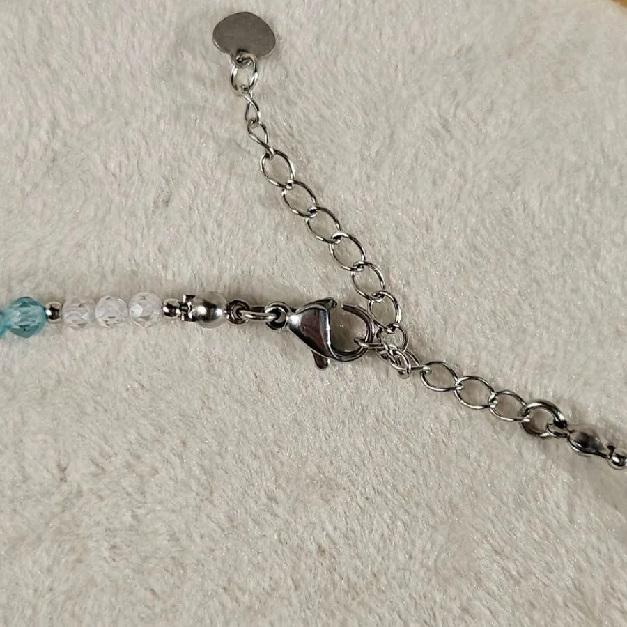 Лазурная мечта — набор для создания комплекта украшений из апатита и фианитов (НАБОР-76) купить с доставкой по России | Интернет-магазин Viva Beads