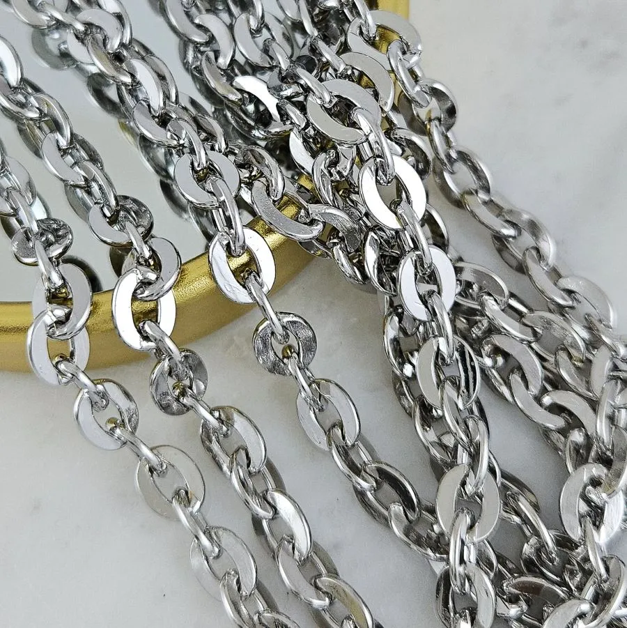 50 см Цепь якорная толщиной ок. 7 мм, цвет платины (10255-П) купить с доставкой по России | Интернет-магазин Viva Beads