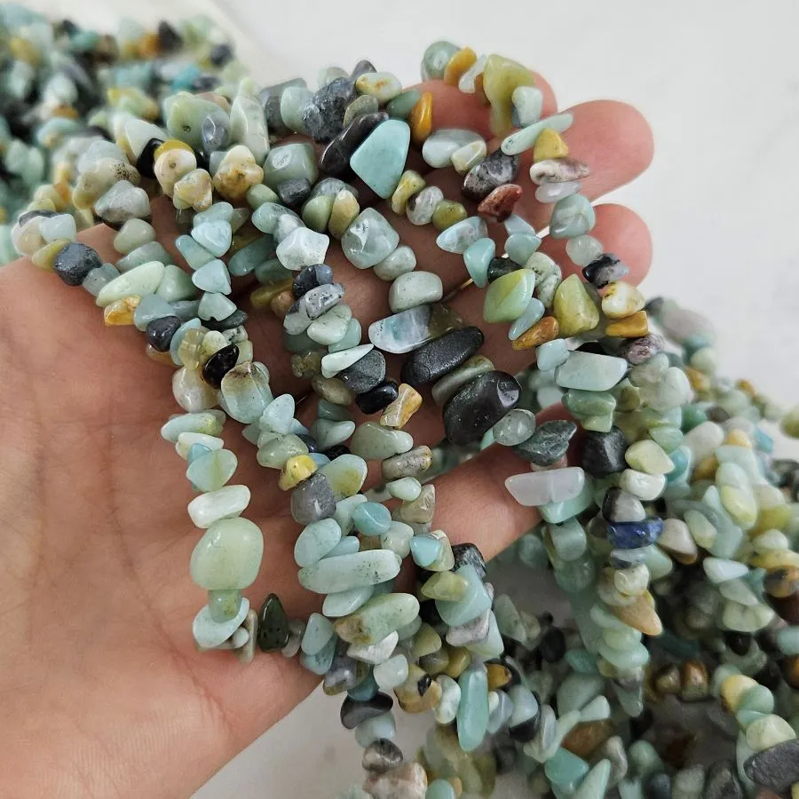 Нить 39 см Амазонит натуральный ок. 5-8 мм бусины каменная крошка (10124) для бижутерии купить с доставкой по России | Интернет‑магазин Viva Beads
