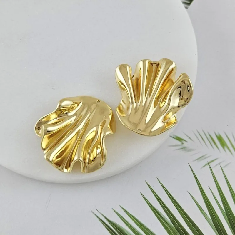 Подвеска Волнистая 31х30 мм, позолота 14К (10021-З)