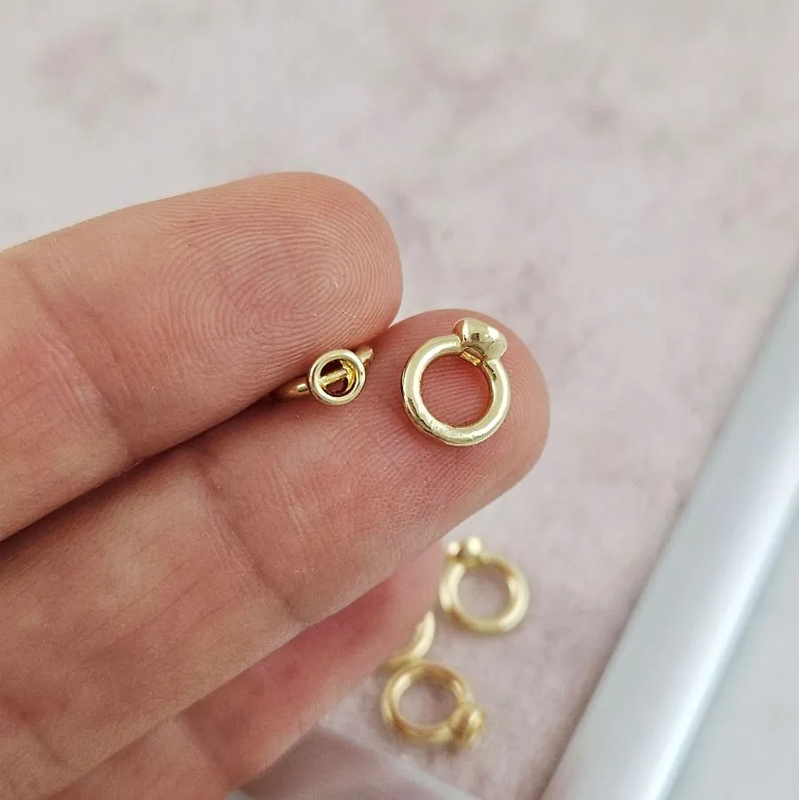 1 шт. Концевик шапочка с кольцом 7.5 мм, позолота 14К (9581-З) купить с доставкой по России | Интернет-магазин Viva Beads