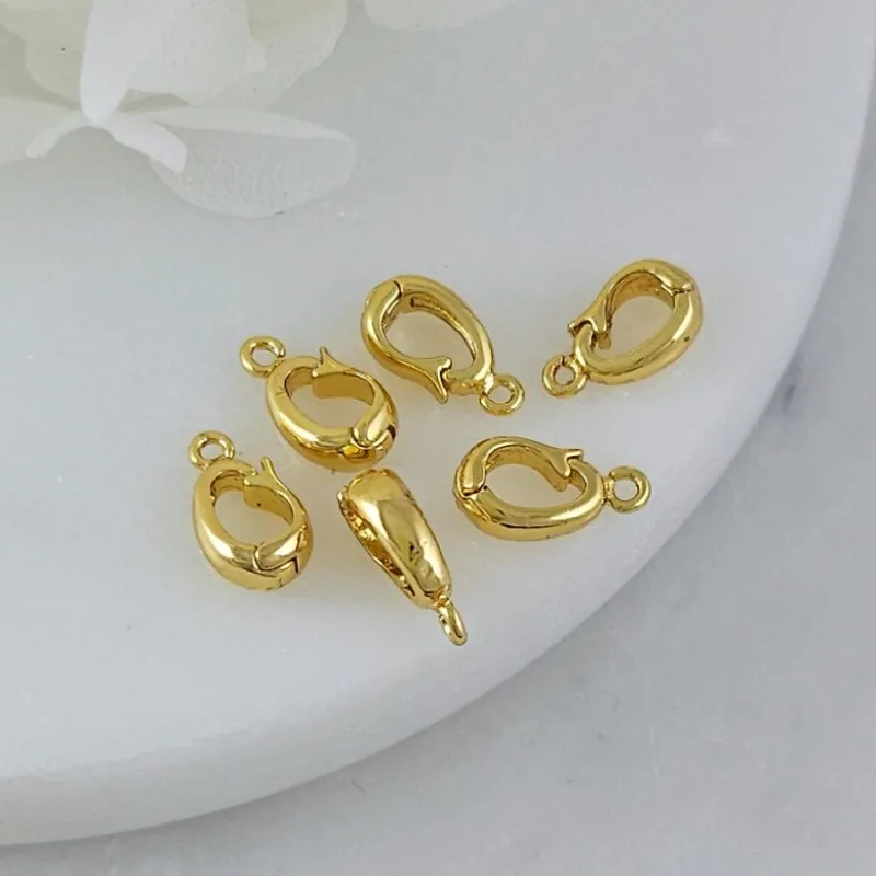 Бейл разъемный гладкий 10х3.2x5.4 мм, внутренний размер 4.3х3.2 мм, позолота 14К (10215-З) купить с доставкой по России | Интернет-магазин Viva Beads