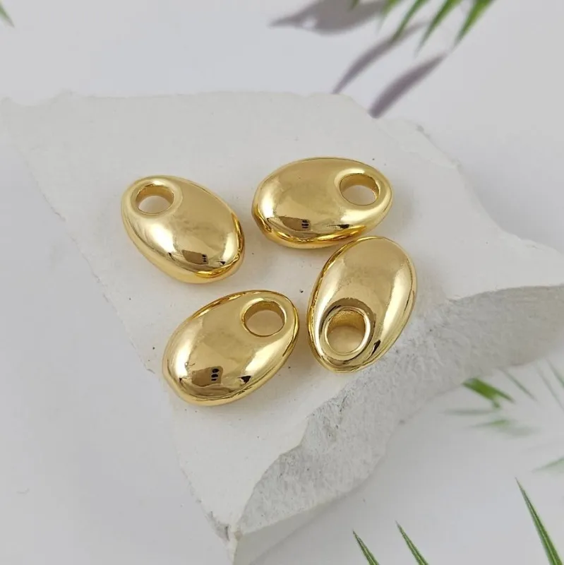 Подвеска Капля 14.6х9.6х5.6 мм, позолота 14К (9998-З)