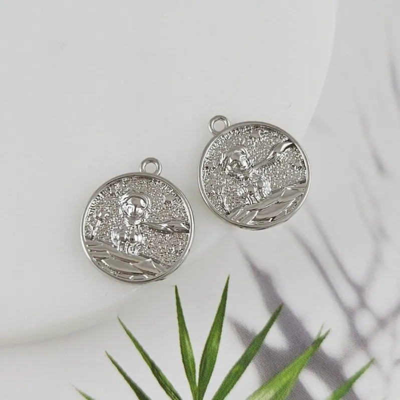 Подвеска Маленький принц 17x14.7 мм родиевое покрытие (10065-Р) купить с доставкой по России | Интернет-магазин Viva Beads