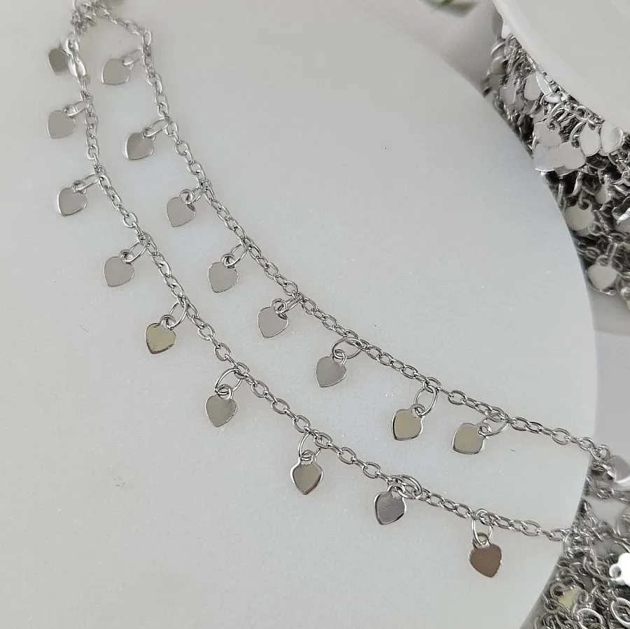 10 см Цепь тонкая с подвесками 3.5 мм /подвеска/ родиевое покр. (8015-Р/1) купить в Воронеже  | Заказать в интернет-магазине Viva Beads
