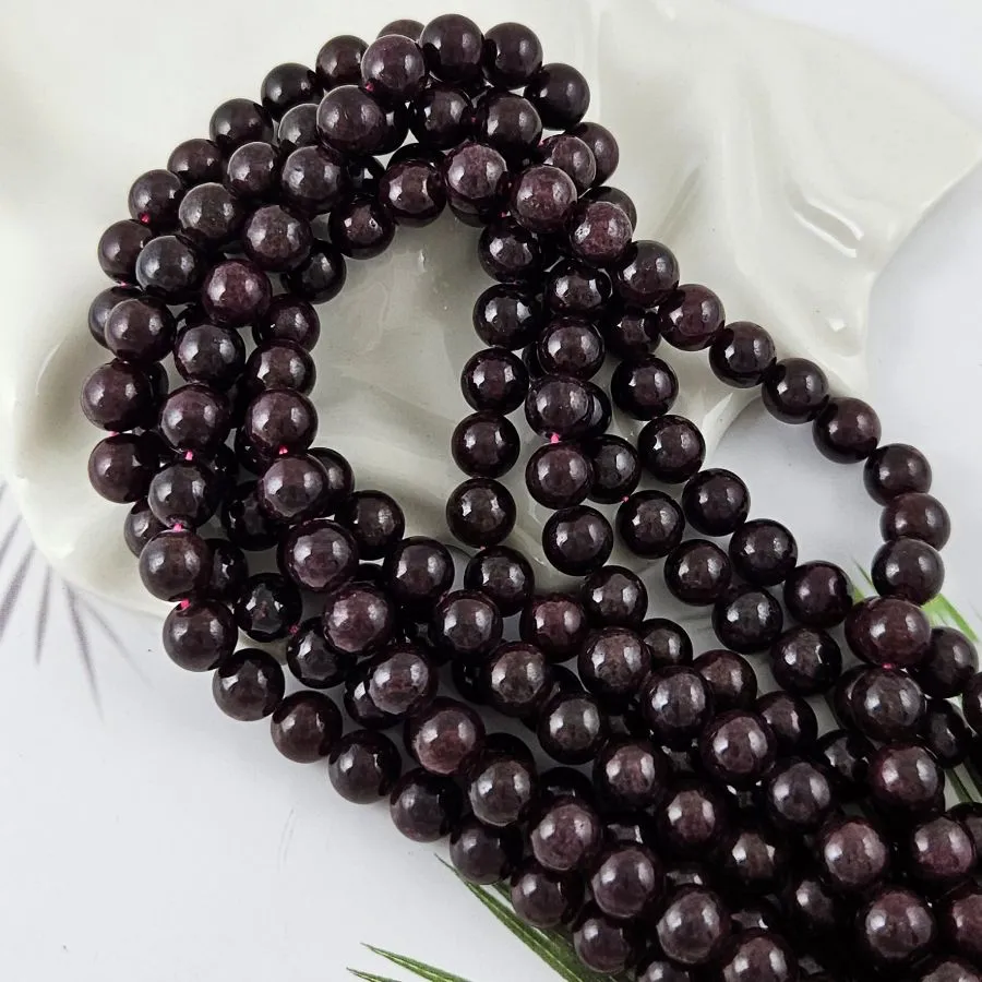 Нить 19 см Гранат натуральный ок. 8.5 мм, бусина гладкий шар (2370) для бижутерии купить с доставкой по России | Интернет‑магазин Viva Beads
