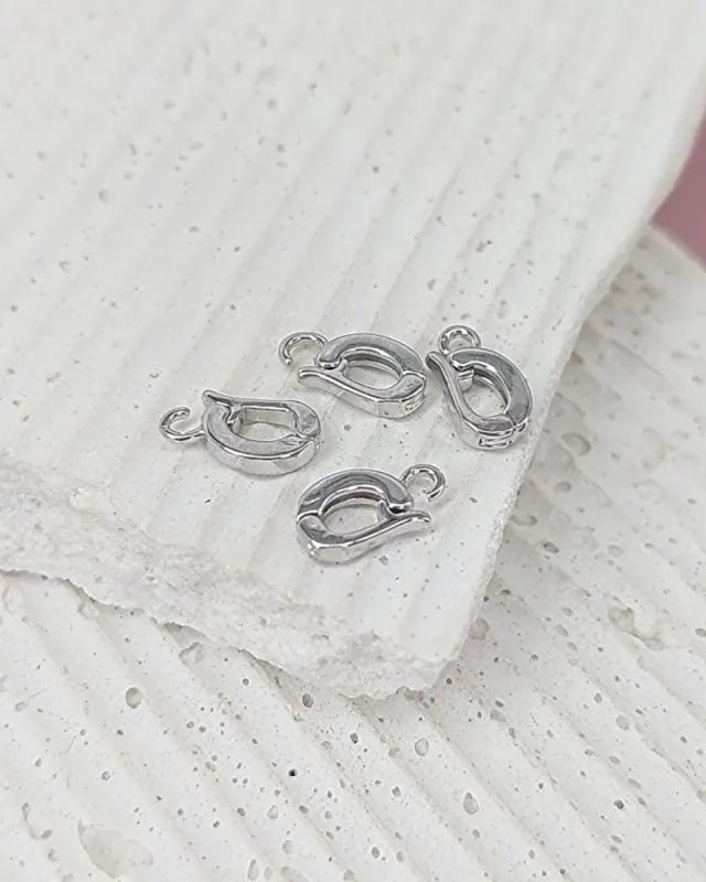 УЦЕНКА Бейл разъемный 9.8х5.3x11.5х2 мм родиевое покр. (8166-Р-УЦ)