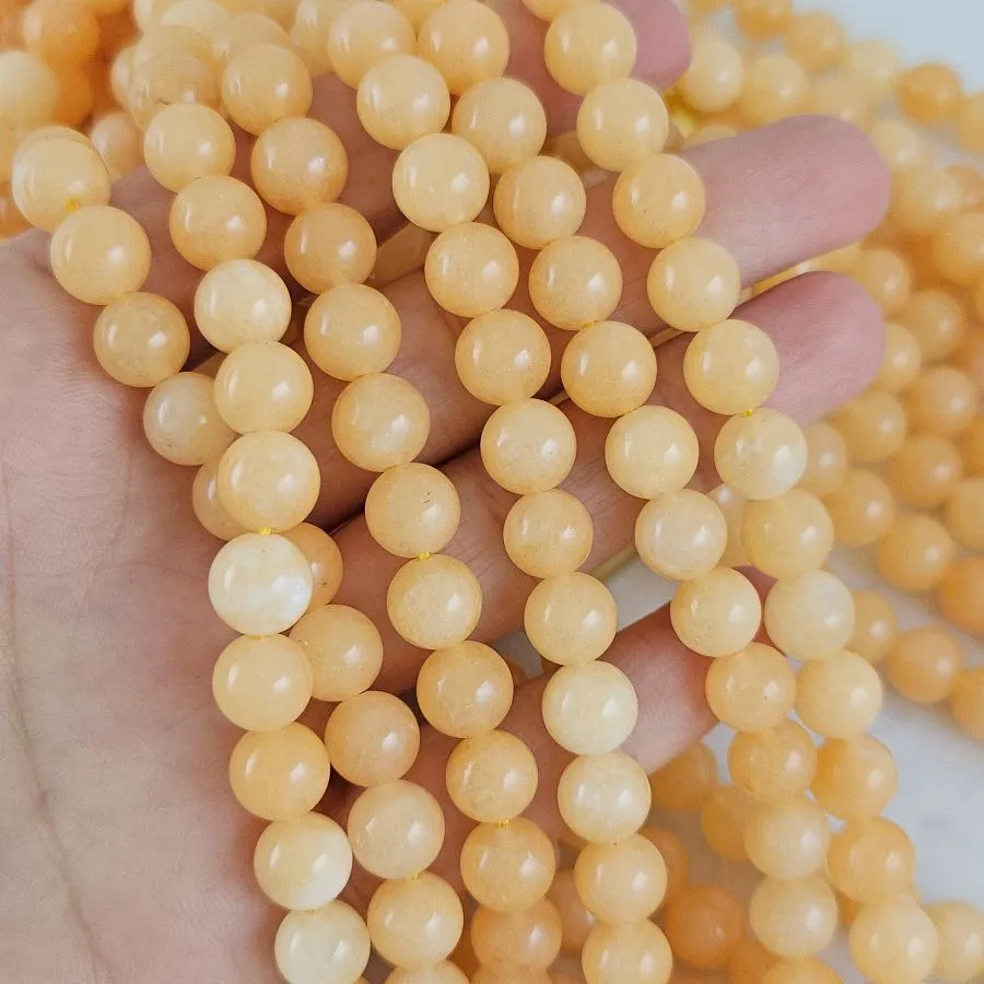 Нить 18 см Кварц тонированный ок. 10.4 мм, бусины гладкий шар, желтый (10268-10) для бижутерии купить с доставкой по России | Интернет‑магазин Viva Beads
