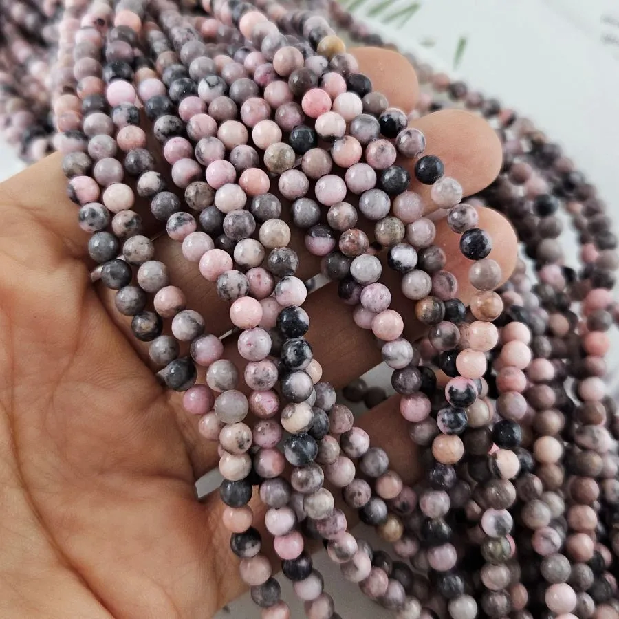 Нить 38 см Яшма розовая бусины ок. 4.5 мм тонированная, бусины гладкий шар (10051-4) для бижутерии купить с доставкой по России | Интернет‑магазин Viva Beads
