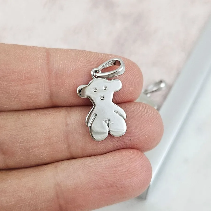 Подвеска Мишка 17.5х11.2 мм родиевое покрытие (10186-Р) купить с доставкой по России | Интернет-магазин Viva Beads