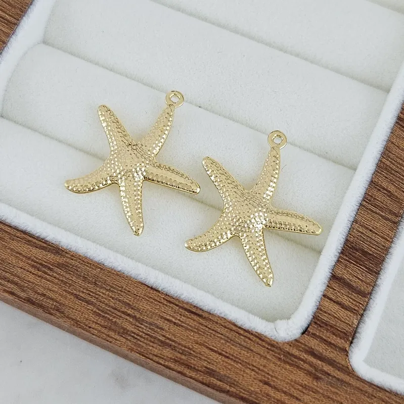 Подвеска Морская звезда 22х20 мм позолота 14К (7877-20-З) купить с доставкой по России | Интернет-магазин Viva Beads