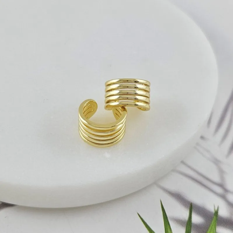 1 шт. Кафф на ухо 12.8х7.6 мм, позолота 14К (10047-З) купить с доставкой по России | Интернет-магазин Viva Beads