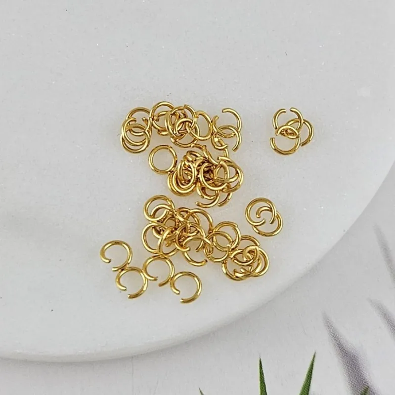 10 шт. Колечки соединительные 4x0.6 мм позолота, сталь (3622-4х0.6) соединительные колечки и кольца-коннекторы купить с доставкой по России | Интернет-магазин Viva Beads