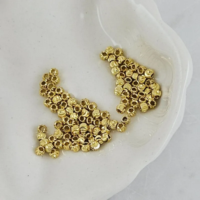 10 шт. Бусина разделитель 2*2.3мм позолота (6464-2-З) купить с доставкой по России | Интернет-магазин Viva Beads