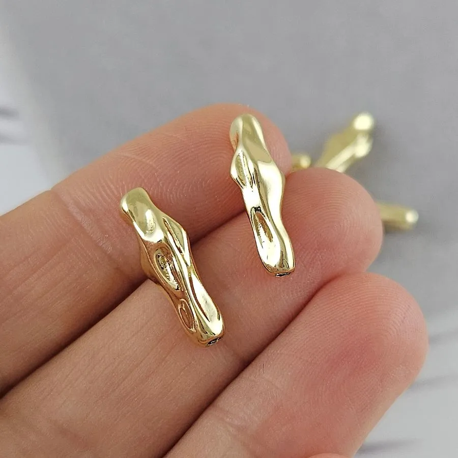 1 шт. Бусина разделитель 18x6х4.6 мм, позолота 14К, светлый оттенок (6870-18-З/свет.) купить в Воронеже | Заказать в интернет-магазине Viva Beads
