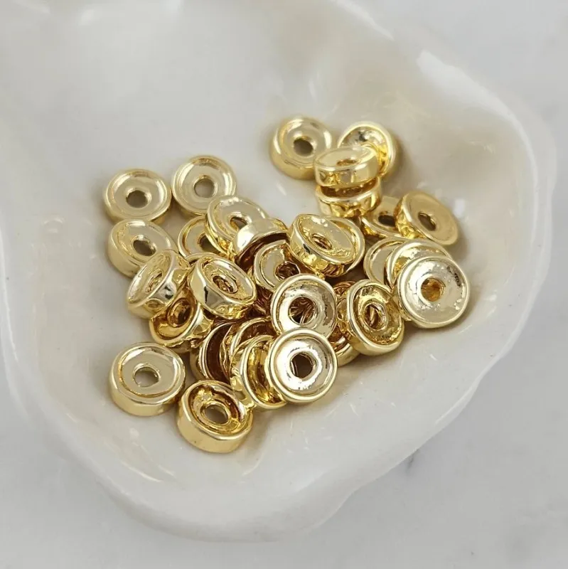 1 шт. Бусина разделитель 7.8x2.7 мм, позолота 14К (10102-З) купить с доставкой по России | Интернет-магазин Viva Beads