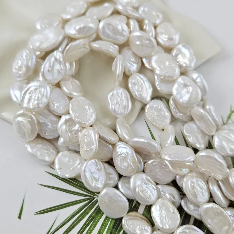 1 шт. Жемчуг натуральный барокко ок. 11-13х15-17 мм овальная монета,  АА белый (1007) купить в #REGION_P# | Заказать в интернет-магазине Viva Beads
