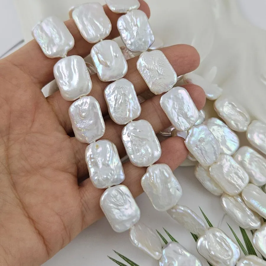 1 шт. Жемчуг натуральный барокко ок. 13-13.5х17-19.5 мм прямоугольник, АА, белый (1013) купить в #REGION_P# | Заказать в интернет-магазине Viva Beads
