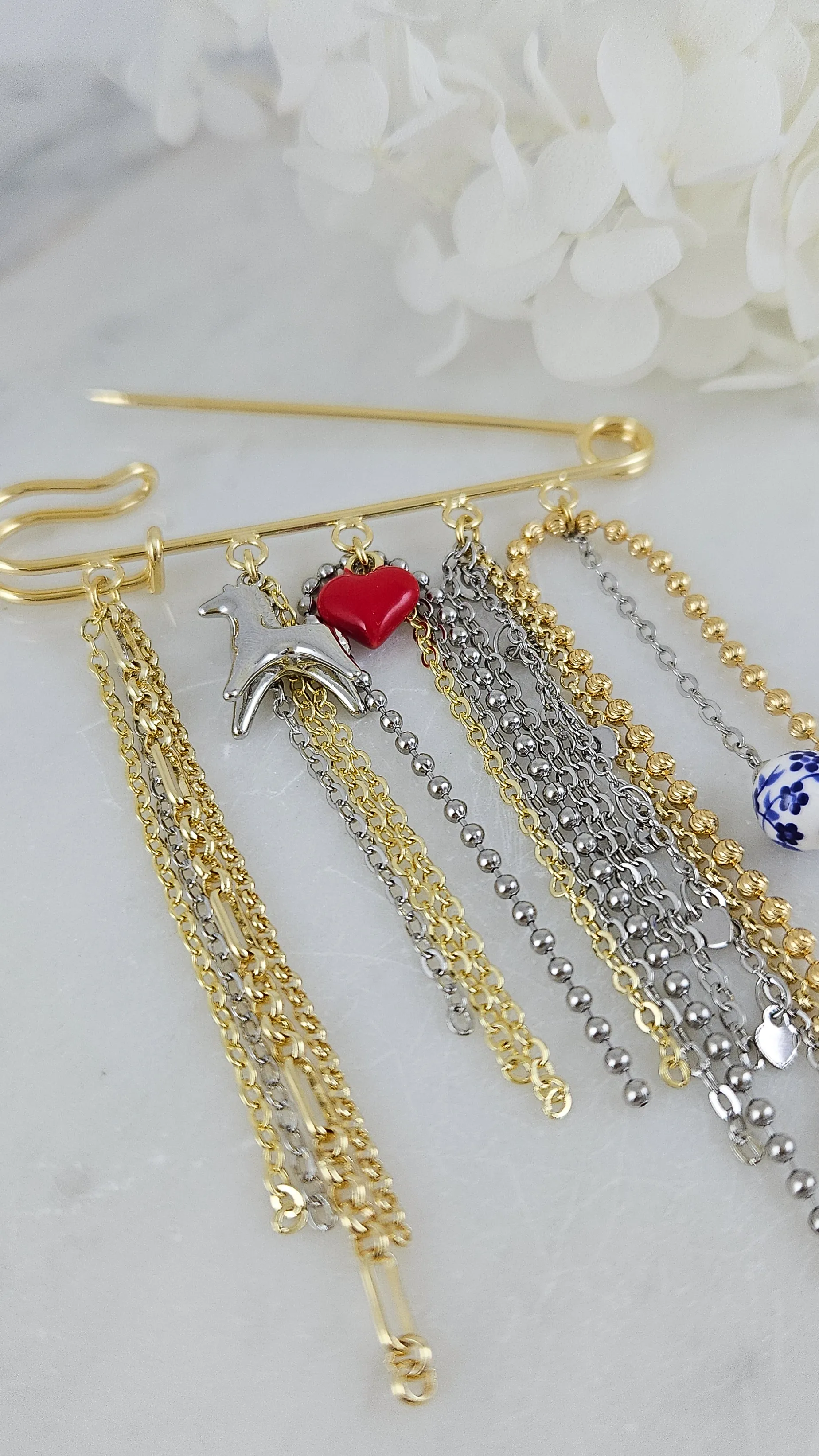 Русский стиль — набор материалов для создания актуальной броши с цепями (НАБОР-77) купить с доставкой по России | Интернет-магазин Viva Beads