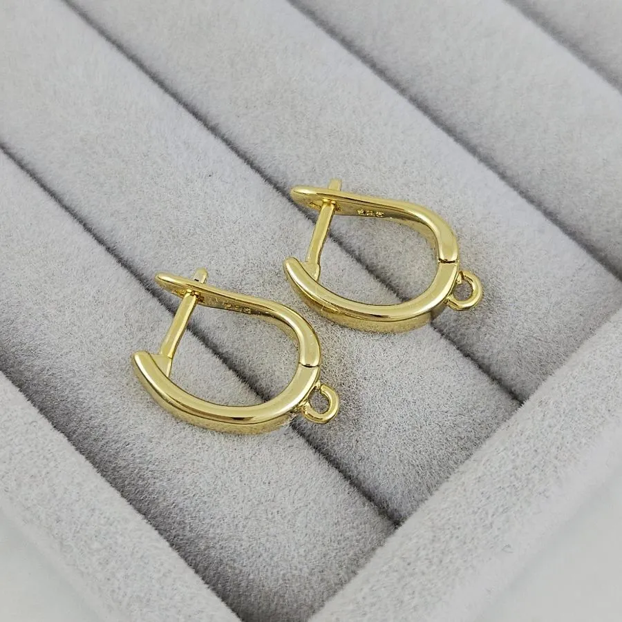 Швензы базовые с замком 17х3.3 мм позолота 14К (8835-З) швензы для серег купить с доставкой по России | Интернет-магазин Viva Beads