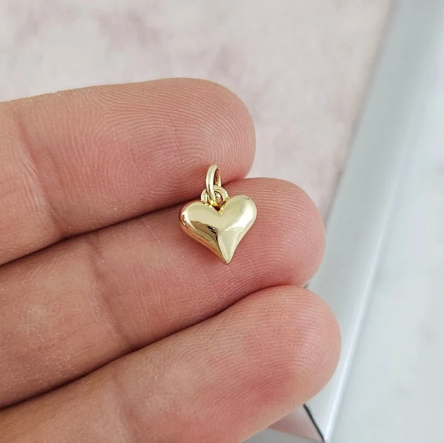 Подвеска Сердце 8.5x8.2x3.5 мм позолота 14К (9921-З) купить с доставкой по России | Интернет-магазин Viva Beads
