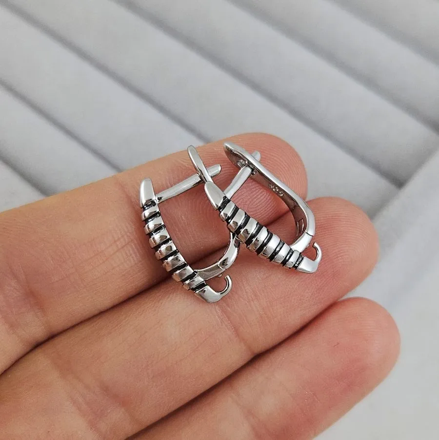 Швензы с английским замком 18х3.7 мм с эмалью, родиевое покрытие (10203-Р) швензы для серег купить с доставкой по России | Интернет-магазин Viva Beads