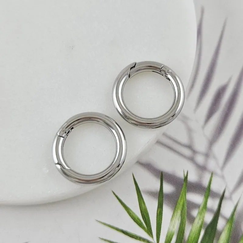 Замок карабин круглый ок. 20х3 мм нержавеющая сталь (10057-20) замок для украшений купить с доставкой по России | Интернет-магазин Viva Beads