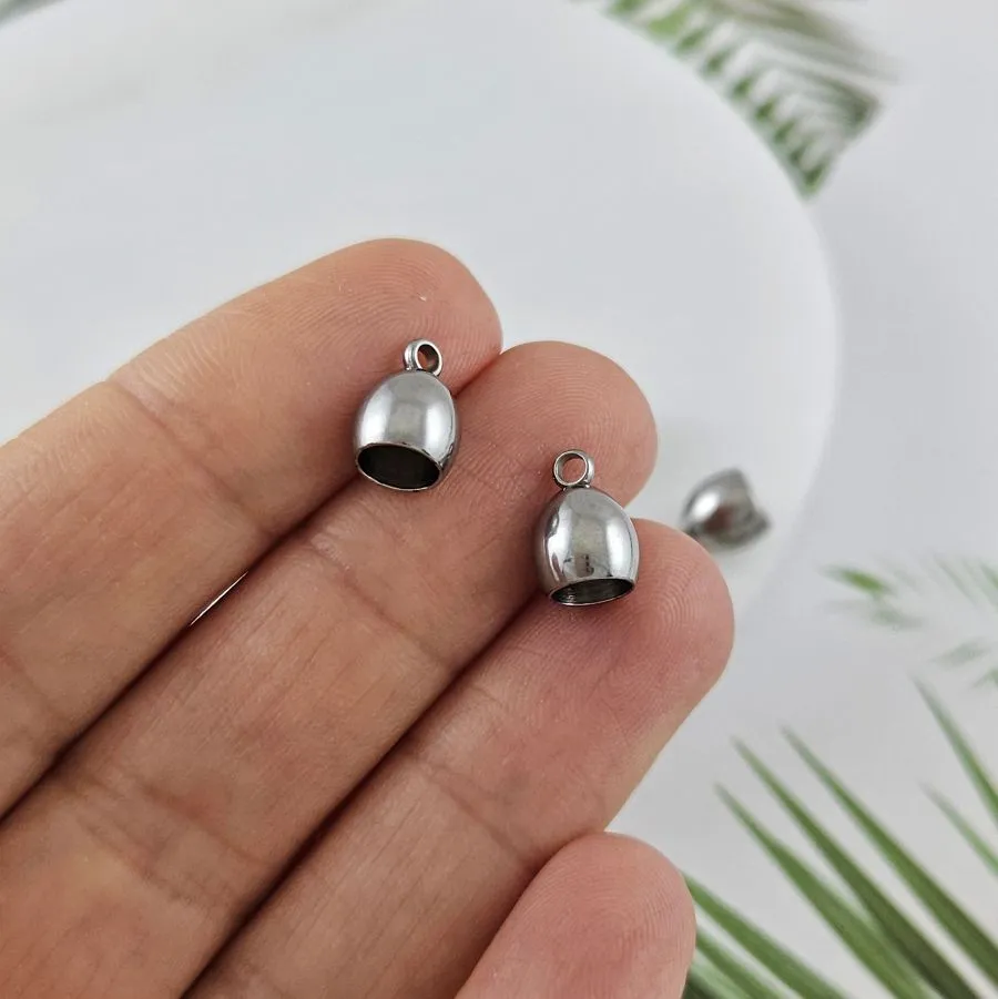 1 шт. Концевик для шнуров толщиной 5 мм, нержавеющая сталь (10029) купить в #REGION_P# | Заказать в интернет-магазине Viva Beads
