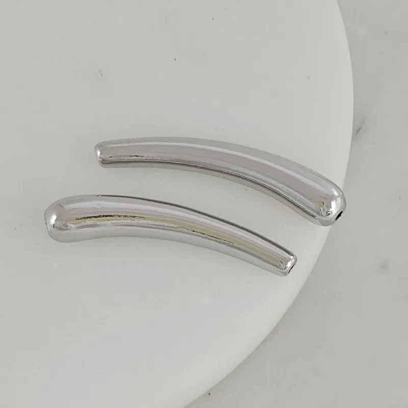 Бусина разделитель 33х5.8 мм удлиненная капля, родиевое покрытие (8029-Р) купить с доставкой по России | Интернет-магазин Viva Beads