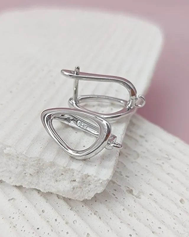 УЦЕНКА Швензы с англ. замком 20.5х10.8 мм родиевое покр. (8152-Р-УЦ)