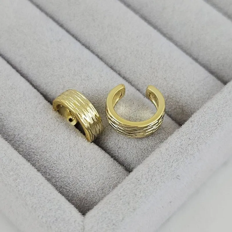 1 шт. Кафф на ухо 11.8х4.3 мм позолота 14К (10200-З) купить с доставкой по России | Интернет-магазин Viva Beads