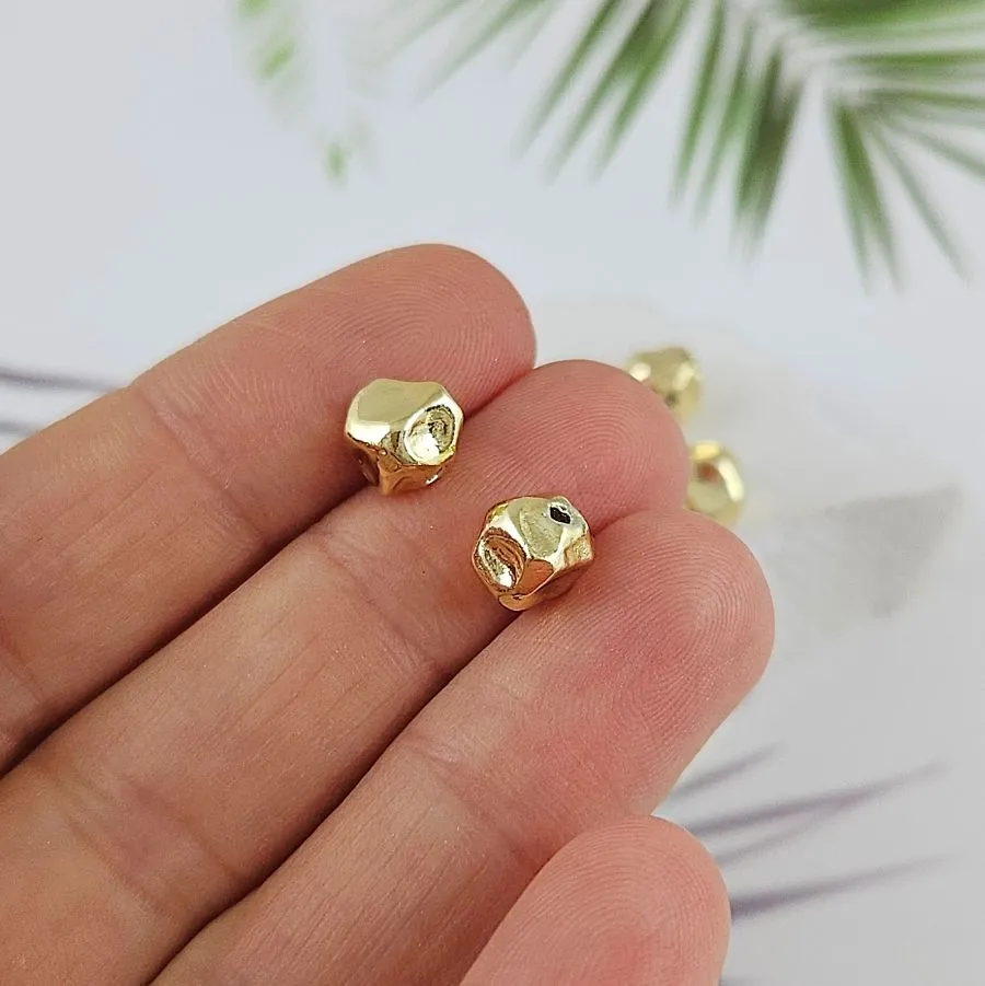 1 шт. Бусина разделитель фри форм 7.3x7.9 мм, позолота 14К (9977-З) купить в Воронеже | Заказать в интернет-магазине Viva Beads
