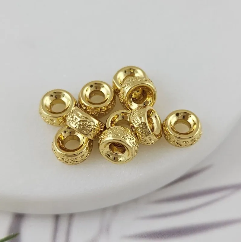 1 шт. Бусина разделитель 7.4х3.7 мм рондель, позолота 18К (9963-З) купить в Воронеже | Заказать в интернет-магазине Viva Beads
