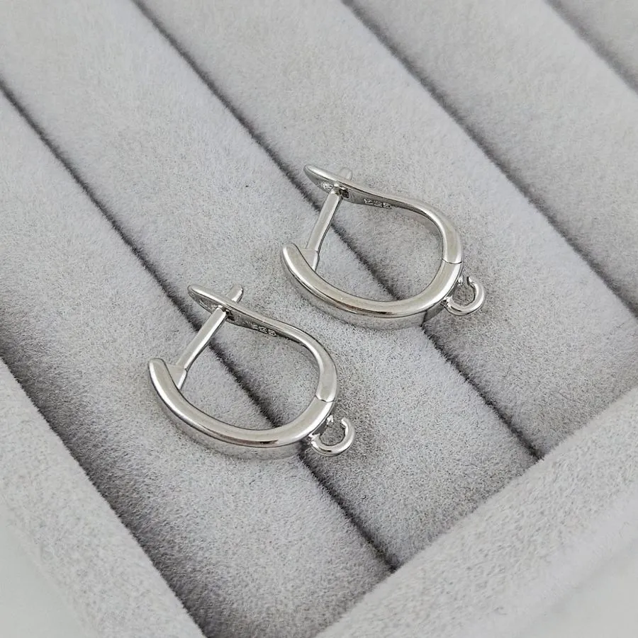 Швензы базовые с замком 17х3.3 мм родиевое покрытие (8835-Р) швензы для серег купить с доставкой по России | Интернет-магазин Viva Beads