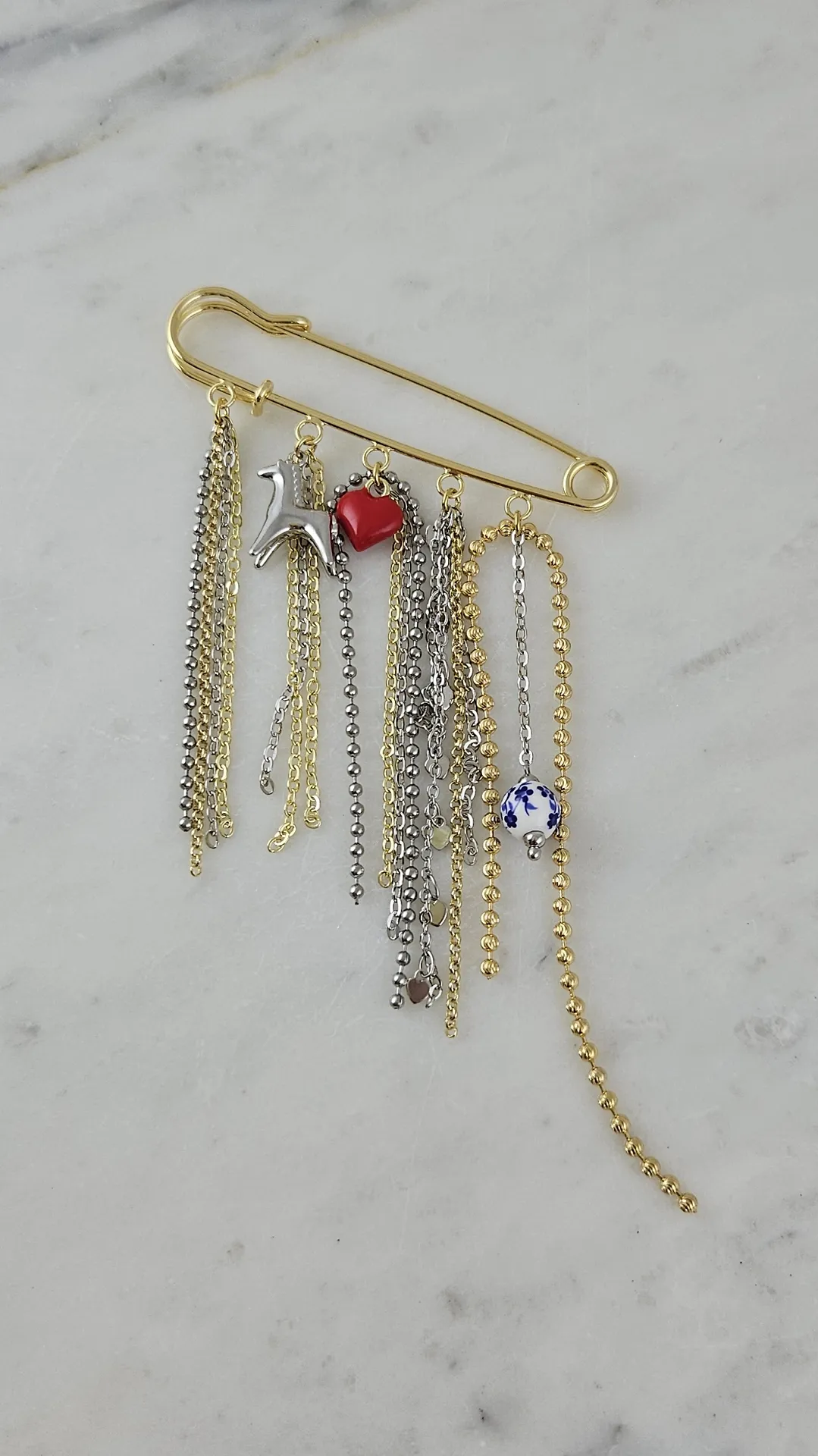 Русский стиль — набор материалов для создания актуальной броши с цепями (НАБОР-77) купить с доставкой по России | Интернет-магазин Viva Beads