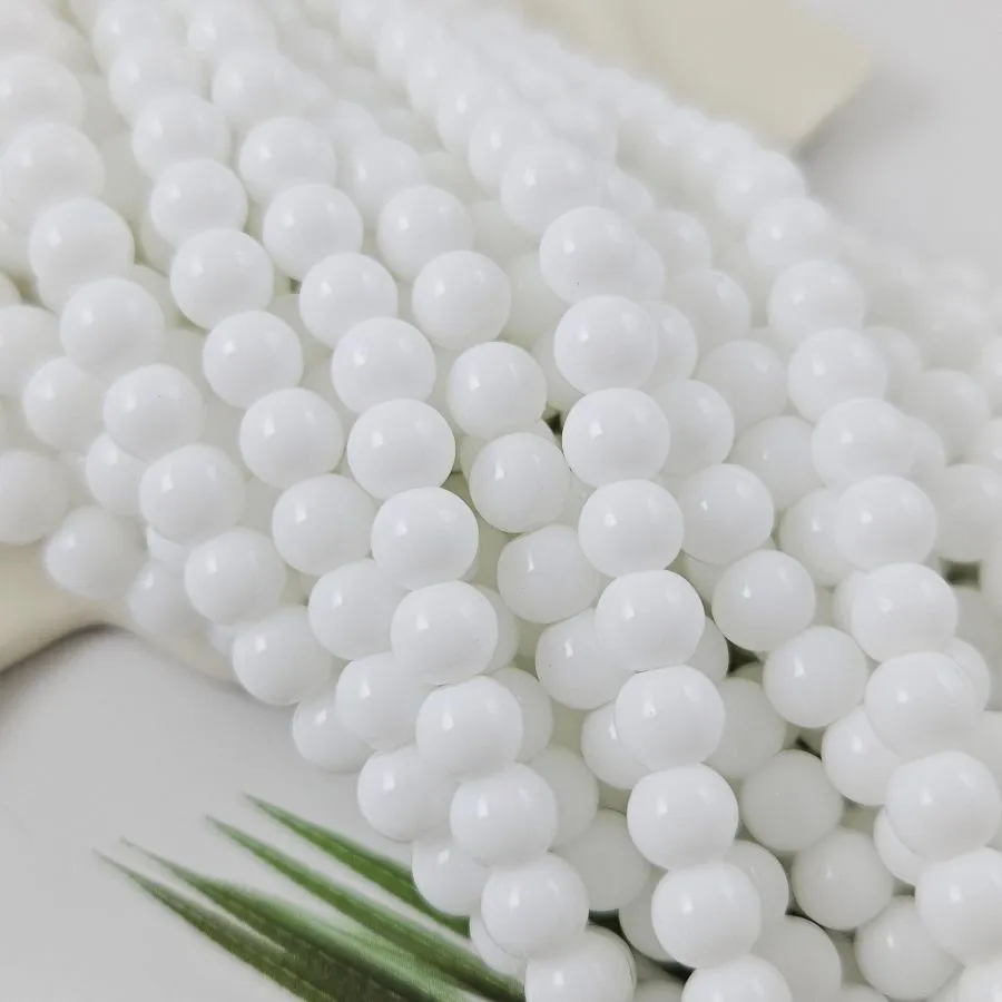 Нить 37 см Агат белый, имитация 10 мм бусина гладкий шар (6864-10) купить в Воронеже | Заказать в интернет-магазине Viva Beads
