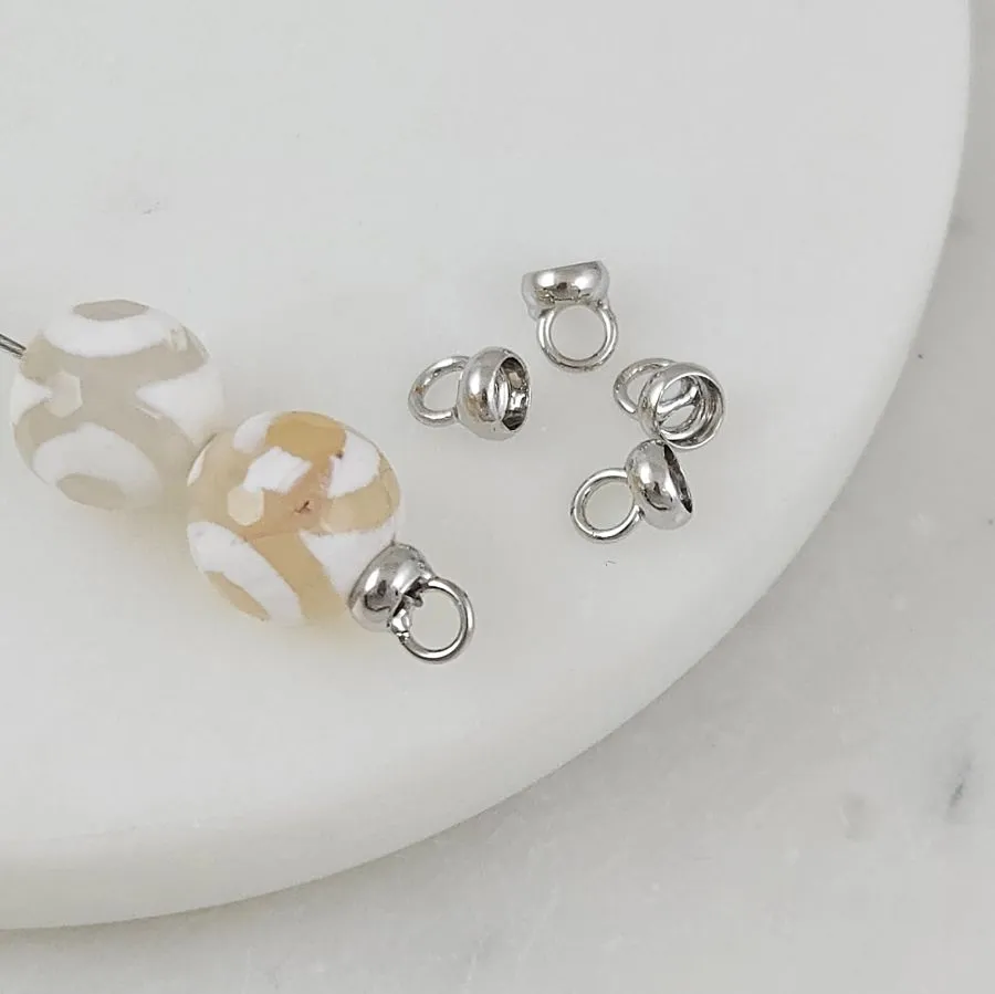 1 шт. Концевик кольцо 5.5х4.4 мм, родиевое покрытие (10192-Р) купить с доставкой по России | Заказать в интернет-магазине Viva Beads
