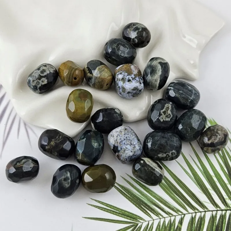 1 шт. Соколиный глаз натуральный ок. 16.6-19х13-15 мм бусины овальные с гранями (1010) купить в Воронеже | Заказать в интернет-магазине Viva Beads
